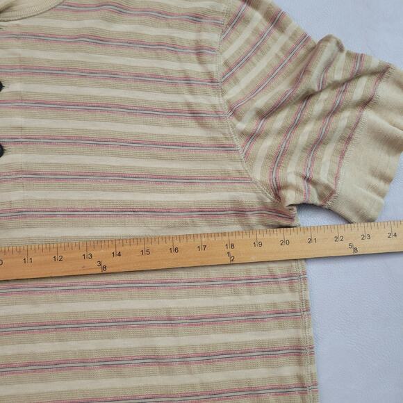 VTG Y2K Polo Ralph Lauren Sportswear Henley Shirt Mens Size XLarge Striped Retro - Picture 8 of 8